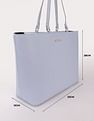 Tommy Hilfiger Solid Blue Pu Tote Bag