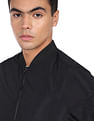 Flying Machine Stand Collar Solid Casual Jacket