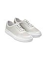 Cole Haan Men White Lace Up Grandpro Rally Laser Cut Sneakers