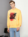 Calvin Klein Layered Photo Print Oversized Sweatshirt
