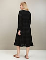 U.S. Polo Assn. Women V-Neck Schiffli Midi Dress