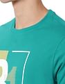 AD by Arvind Crew Neck Typographic Print Cotton T-Shirt