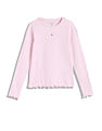 Tommy Hilfiger Kids Girls Round Neck Essential Rib T-Shirt