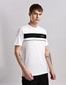 Calvin Klein Jeans Mens White Colourblocked T-Shirts