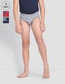 USPA Innerwear Boys Mid Rise Cotton Spandex OKB01 Briefs - Pack Of 3