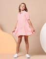 U.S. Polo Assn. Kids Girls Schiffli A-Line Mini Dress