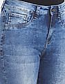U.S. Polo Assn. Women Blue High Waist Slim Fit Stone Wash Jeggings