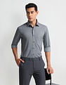 Arrow Geometric Patterned Dobby Slim Shirt