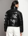 Calvin Klein Cropped Shiny Puffer Jacket
