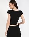Tommy Hilfiger Slim-Fit Cotton Boat Neck Crop Top