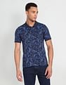 Flying Machine Tropical Print Cotton Polo Shirt