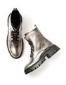 U.S. Polo Assn. Women Fiorella  Leather Combat Boots
