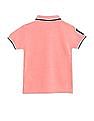 U.S. Polo Assn. Kids Boys Tipped Collar Patterned Knit Polo Shirt