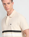 Arrow Sports Horizontal Stripe Cotton Polo Shirt