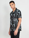 Flying Machine Cuban Collar Viscose Shirt