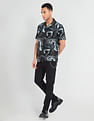 Flying Machine Cuban Collar Viscose Shirt