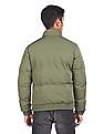 Flying Machine High Neck Solid Quilted Jacket