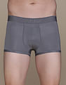 Calvin Klein Underwear Men Grey Luxurious Microfiber Solid Trunks