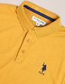 U.S. Polo Assn. Heathered Long Sleeve Polo Shirt