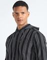 Flying Machine Hooded Vertical Stripe Shirt