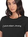 Calvin Klein Jeans Women Assorted Pure Cotton Slim Fit T-Shirt - Pack Of 2