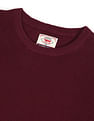 Flying Machine Ribbed Crew Neck Solid Sweater
