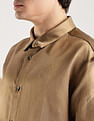 Calvin Klein Jeans Solid Regular Fit Satin Woven Shirt