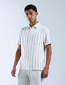 Flying Machine Regular Fit Vertical Striped Digitopia Shirt