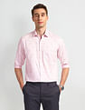 Arrow Cutaway Collar Geometric Print Shirt