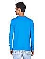 Aeropostale Men Blue Long Sleeve Logo T-Shirt