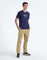 Flying Machine Dragon Logo Cotton T-Shirt