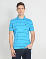 Arrow Sports Horizontal Stripe Cotton Polo Shirt