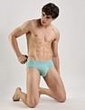 Calvin Klein Underwear Blue Solid Mid Rise Brief