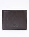 Calvin Klein Logo Brown Leather Bi-Fold Wallet