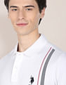 U.S. Polo Assn. Offset Stripe Cotton Polo Shirt