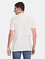 U.S. Polo Assn. Denim Co. White Printed Pique Polo Shirt