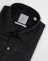 Arrow Patterned Dobby Cotton Shirt