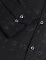 Arrow Patterned Dobby Cotton Shirt
