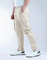 Flying Machine Relaxed Tapered Fit Pure Cotton Cargo