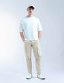 Flying Machine Relaxed Tapered Fit Pure Cotton Cargo