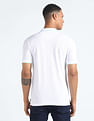 Flying Machine Solid Appliqued Logo Polo Shirt