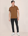 U.S. Polo Assn. Zipper Placket Checked Polo Shirt