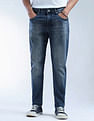 Flying Machine Slash Slim Tapered Fit Whiskered Jeans