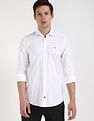 Tommy Hilfiger Logo Solid Regular-Fit Oxford Woven Shirt