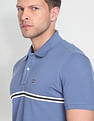 Arrow Sports Engineered Stripe Cotton Polo Shirt