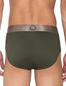 Calvin Klein Underwear Men Olive Icon Elasticized Waist Solid Hip Briefs