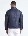 Flying Machine High Neck Solid Quilted Jacket