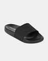 Calvin Klein Men Black Embossed Logo Aivian Slides