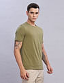Tommy Hilfiger Mens Green Solid T-Shirt