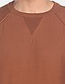 GAP Men Brown Ribbed Crew Neck Solid Sweater